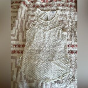 American Eagle AE Lace Sleeveless Tank Top - Cream M